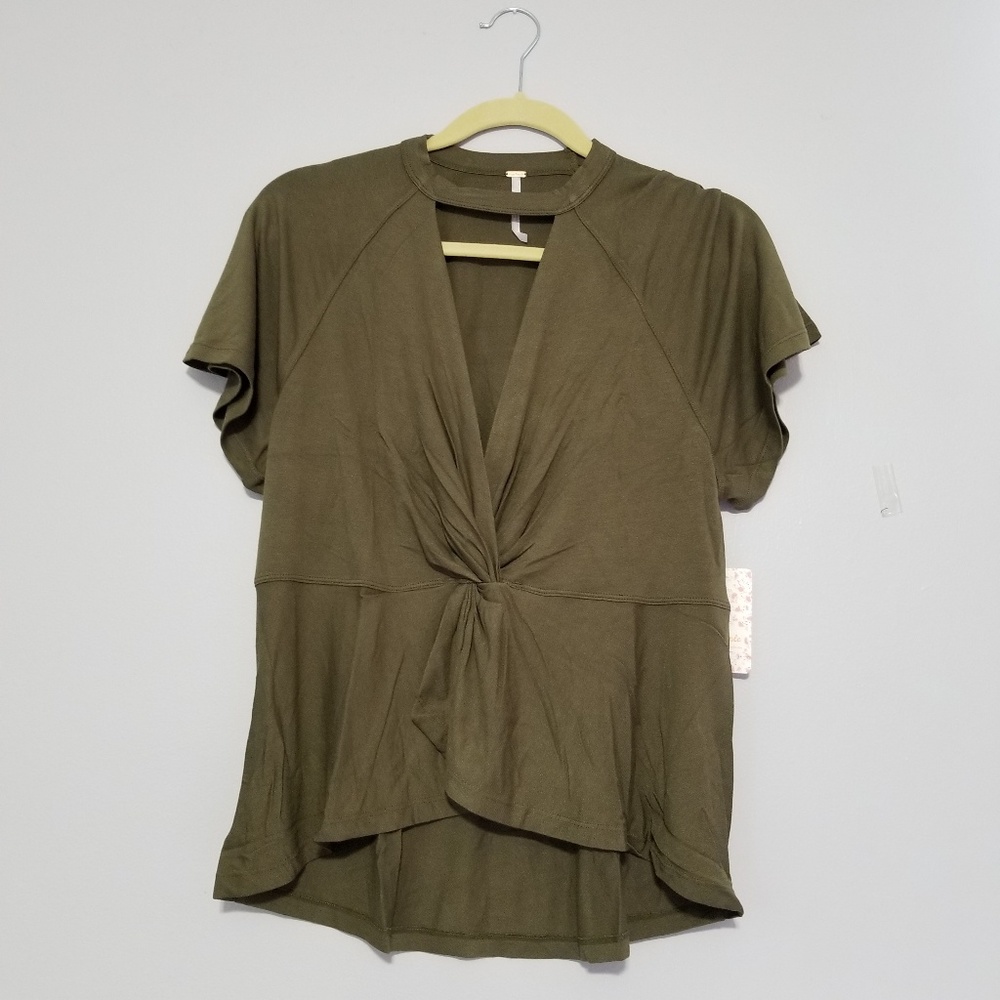 Free People Just a Twist Wemon's Choker Tee NWT - Picture 4 of 8